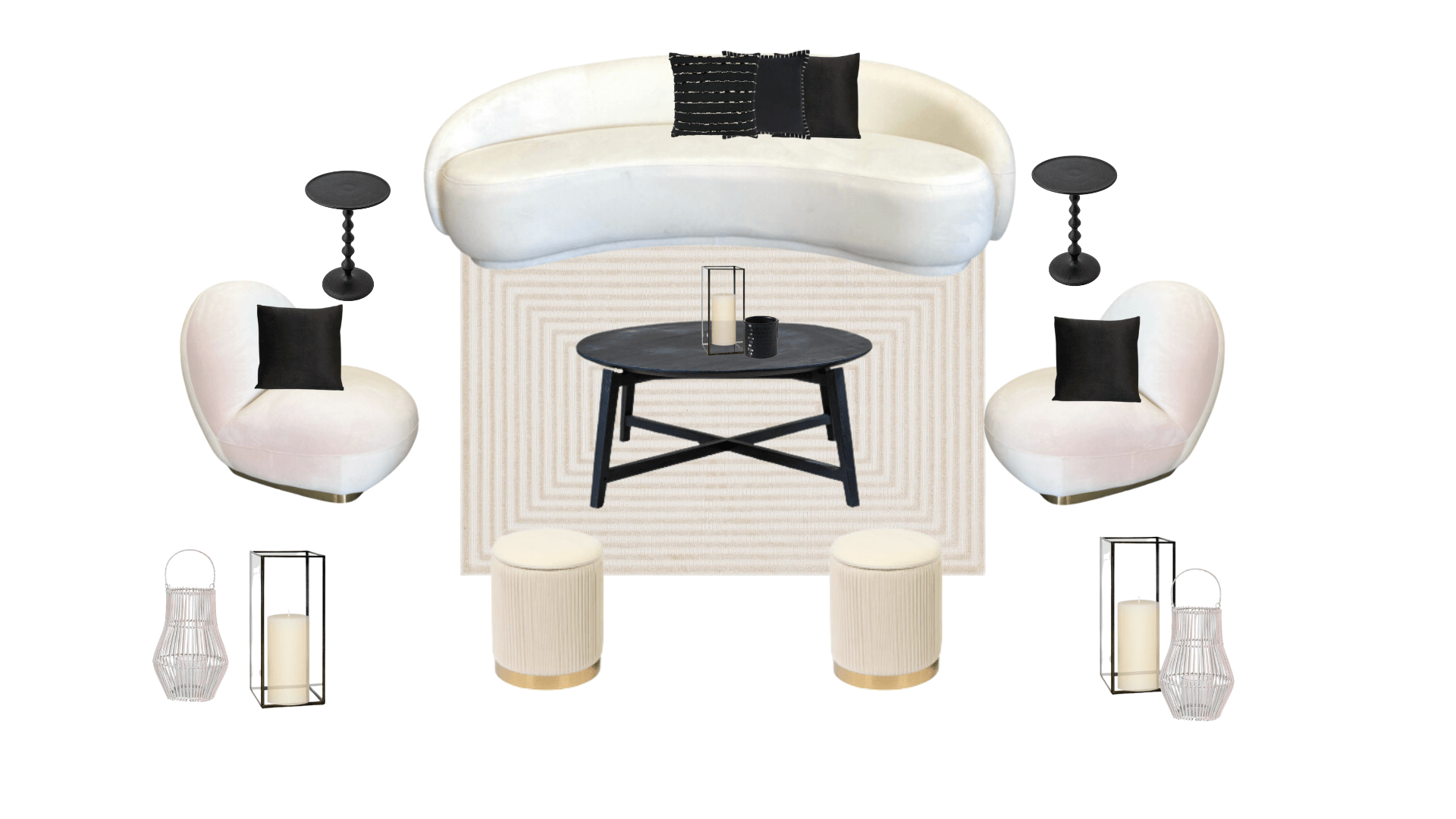 black white event rentals los cabos